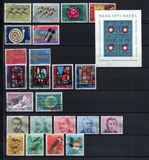 Special stamps Switzerland 1971 complete gest.  see scan