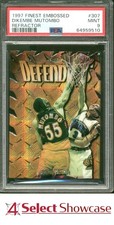 1997 FINEST EMBOSSED REFRACTOR #307 DIKEMBE MUTOMBO HOF #/74 POP 2 PSA 9