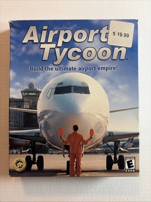 Airport Tycoon Jewel Case (PC, 2001) Build Your Own Empire Manual-Disc Is Mint!