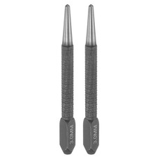 2pcs Center Punch 3mm Carbon Steel Non-Slip Nail Setter Punch for Metal Wood