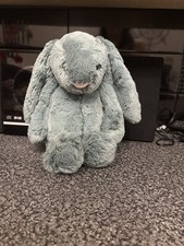 Jellycat Medium Bashful Forest Bunny Dark Green for sale online