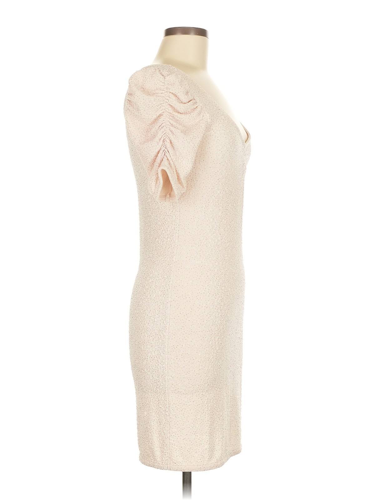 H&M Women Ivory Cocktail Dress M thumbnail 3