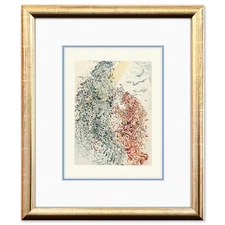 Salvador Dali- Original Color Woodcut on B.F.K. Rives Paper "Paradise 11"