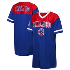 Girls Youth Outerstuff  Royal Chicago Cubs Big League Cheer V-Neck T-Shirt Dress