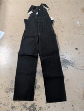 NOS 90s Carhartt 5FB Double Knee Mens 28x34 Black Overalls Carpenter USA