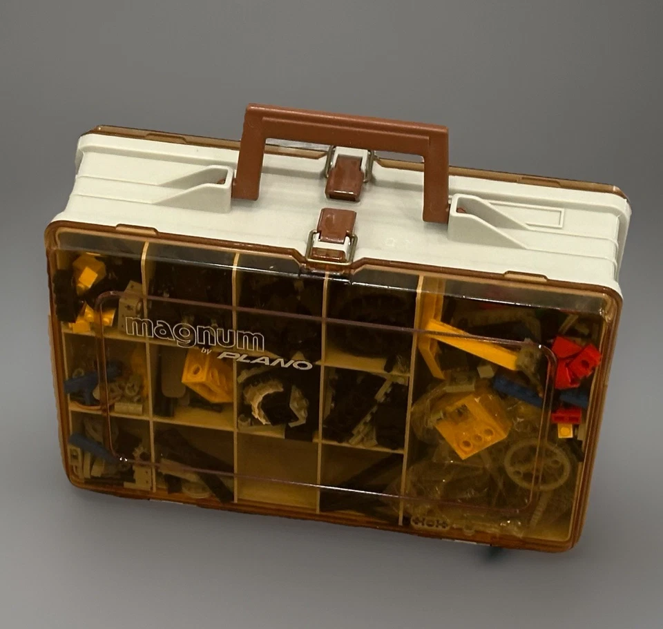 Assorted LEGO Dacta Technic Parts Mix of Bricks, Wheels w/ Magnum Tackle Box - Image 2 of 4