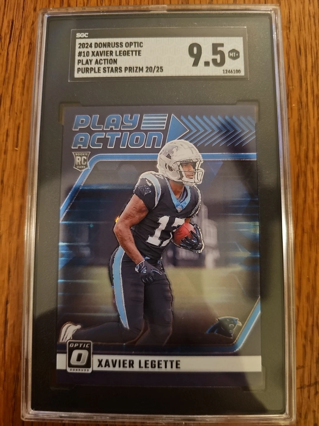 Xavier Legette Panini Donruss Optic Play Action #10 Purple Stars