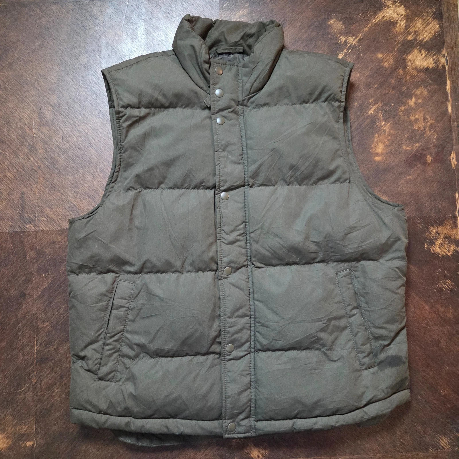 St Johns Bay Puffer Vest Mens Large Green Sleeveless Lined Full Zip Outdoors
Opens in a new window o
