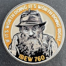 IBEW Local 760 Challenge Coin Knoxville Tennesee Popcorn Sutton Moonshine