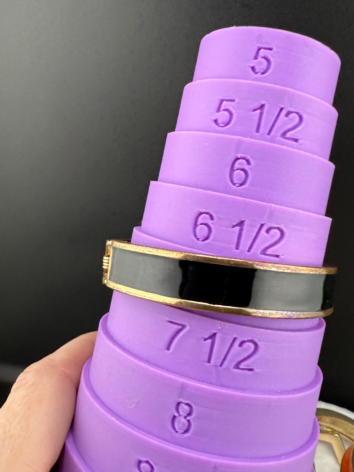 Vintage Stackable Enamel Bangle Set - image 2