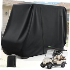 Golf Cart Cover Fits for 2/4 Passenger Yamaha Club Car EZGO Golf 420D Black