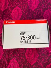 Canon EF 75-300mm f/4-5.6 III Telephoto Zoom Lens - Boxed- Excellent Condition