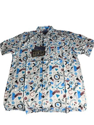Dixxon Flannel Co  The New Wave  Button Up Shirt Retro Geometric Men s M NWT