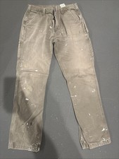 Carhartt Men  s Pants, Paint Splats, Distressed, Used, Worn, Grunge, Fashion.