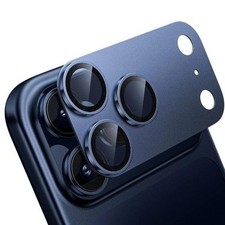 iPhone 17 Pro Max - Back Camera Metal Tempered Glass Protector Blue