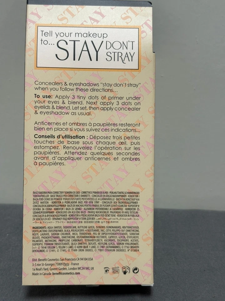 Benefit Stay Don`t Stray - Primer for Eyeshadow & Concealer Light/Medium - Image 2 of 4