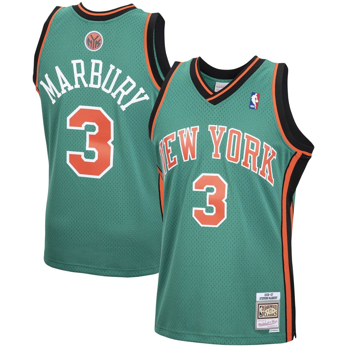 Men's Mitchell & Ness Stephon Marbury Green New York Knicks 2006