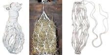 Horse Slow Feed Equine HAY NET BAG Heavy-Duty Cotton Rope Braided Horse Stall