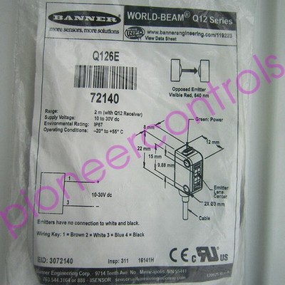 1pc New BANNER Q126E Photoelectric Switch Sensor Free shipping