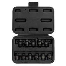 Sunex 3841 11-Piece 3/8" Drive Drain/Pipe Plug Impact Socket Set