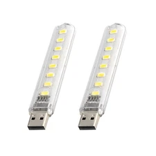 4pcs USB Light,Night Light Plug in, LED Light Stick,8 Lamp Beads for Power Brick