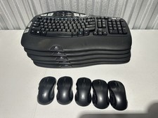 Lot Of 5 Logitech K350 Wave Keyboard & M510 M...