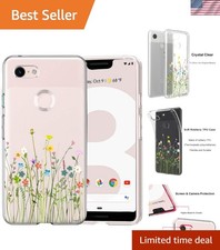 Soft TPU Floral Phone Case for Pixel 3 XL - Shockproof  Wireless Charging Ready