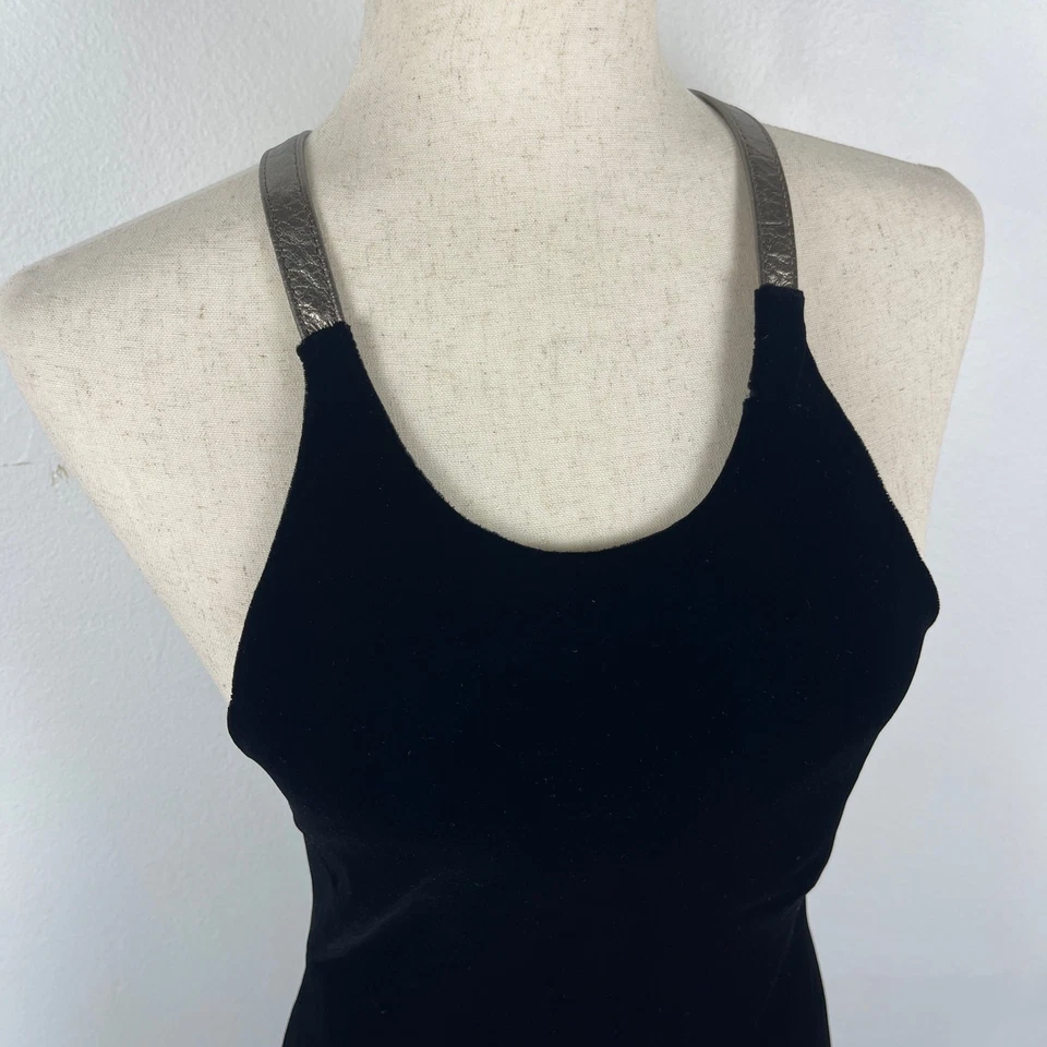 Maxi Vestido Largo Lauren Ralph Lauren Negro Terciopelo Seda Corte Espalda Abierta Para Mujer 8 Foto 4 de 4