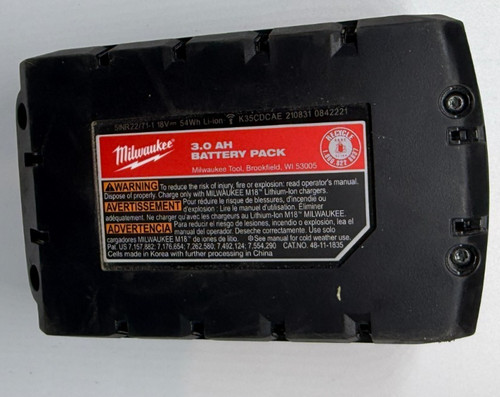 Milwaukee M18 REDLITHIUM HIGH OUTPUT CP3.0 18V Battery 48-11-1835 Parts Repair