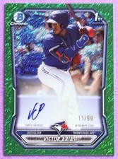 2026 Bowman - Chrome Prospect Autographs Victor Arias #CPA-VA Green Shimmer /99