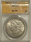 1886 O Morgan Silver Dollar ANACS AU50 Tougher Date Morgan