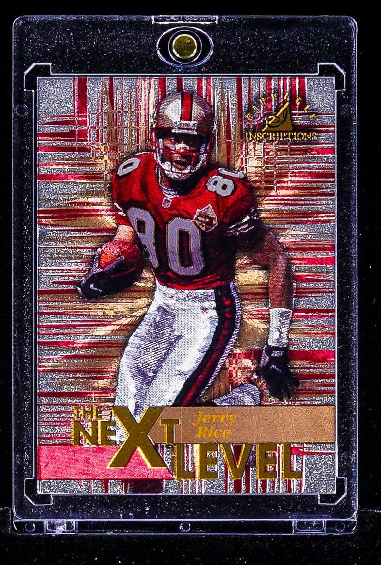 Jerry Rice RARE NEXT LEVEL FOIL CARD PINNACLE INSCRIPTIONS 49ers SP HOF