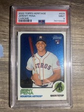 Jeremy Pena 2022 Topps Heritage Chrome RC /999 PSA 9 #629 Houston Astros