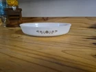 Vintage Dynaware Pyr-O-Rey 1960's Oblong Baking Dish 10 x 8 Brown Daisy GUC
