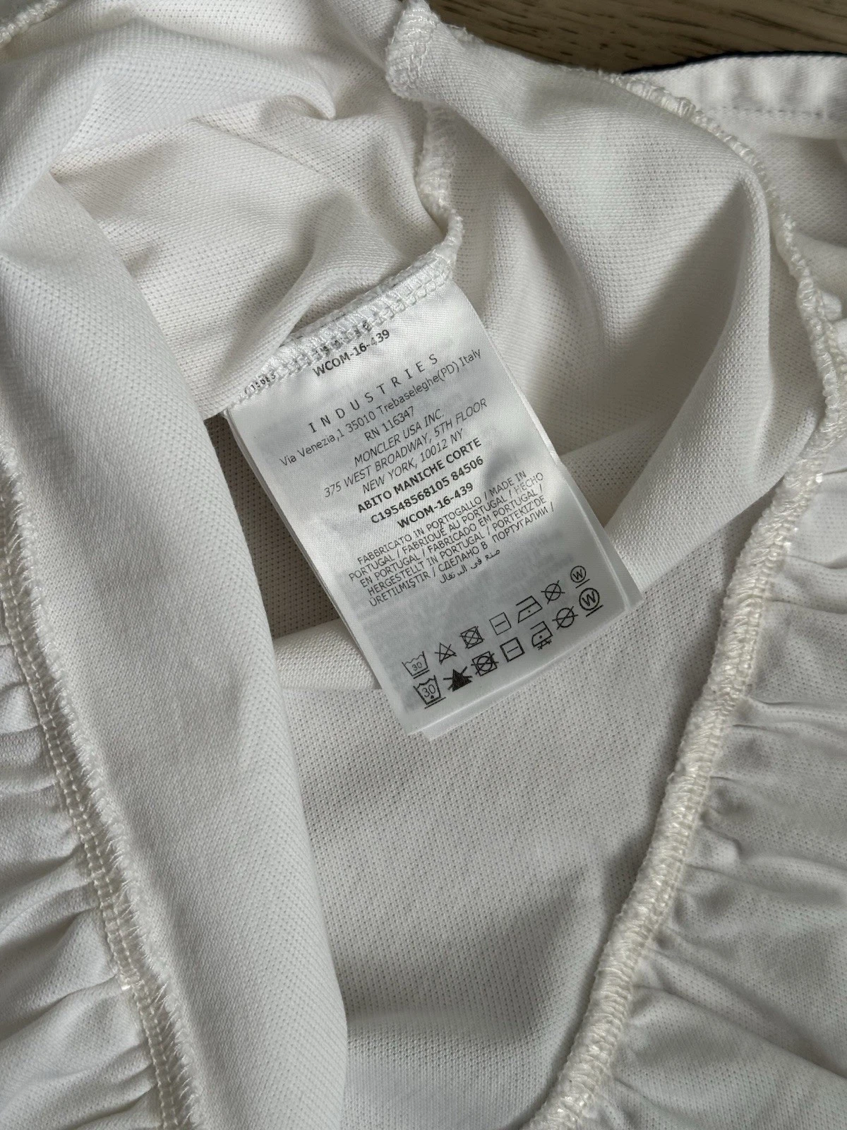 Vestito bianco Moncler bambino 6 anni