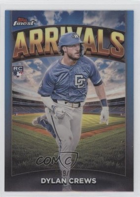 2025 Topps Finest Arrivals Sky Blue Refractor 39/150 Dylan Crews Rookie RC 10h2