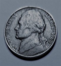 RARA MONETA DA 5 CENTESIMI STATI UNITI DEL 1960