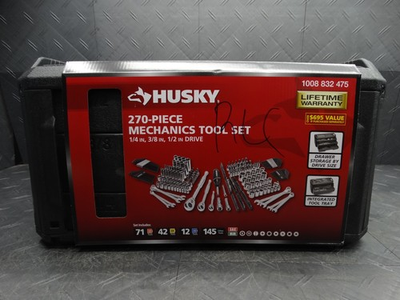 #ad Husky 270 Piece Mechanics Tool Set 1 4in 3 8in and 1 2in drive 1008832475 $120.99