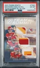2021 PANINI ZENITH SILVER PATRICK MAHOMES II TRAVIS KELCE TYREEK HILL /25 PSA 6