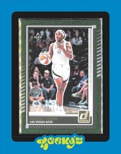 Panini 2025 Donruss WNBA Green Sparkle Parallel Jackie Young #60 Las Vegas Aces