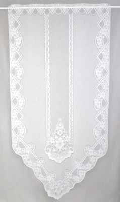 GARDINEN RÖTTGER Scheibengardine Balkontür Blumen & Muster weiß 88/165cm