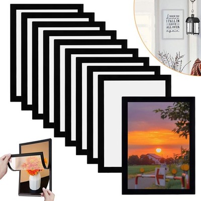 Magnetrahmen A4 Magnetischer Bilderrahmen Selbstklebend Plakatrahmen für Küche