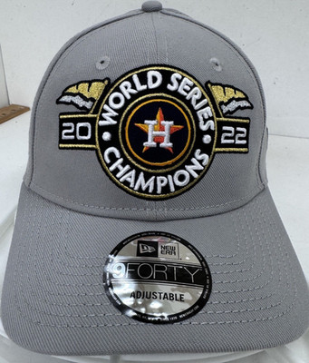 New Era Snapback Hat Cap 2022 Houston Astros World Series Champions Gray New