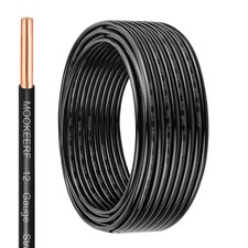 MOOKEERF THHN Wire 12 Gauge 25FT - OFC Solid Copper 10 AWG Electrical Building W
