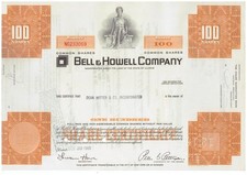 Historisches Wertpapier Aktie Bell & Howell Company 100 Shares&nbsp; 1969 101