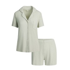 Skims Soft Lounge Short Sleep Set AP-SET-2519 Talc XS Ribbed Pajamas