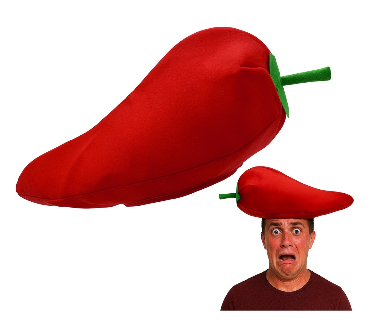 Red Hot Chili Pepper Handpainted Hat Chili Pepper Hat | Red Pepper Hat | Windy City Novelties main image 3