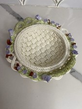 BELLEEK Ireland Small Round 3 Strand Thistle ...