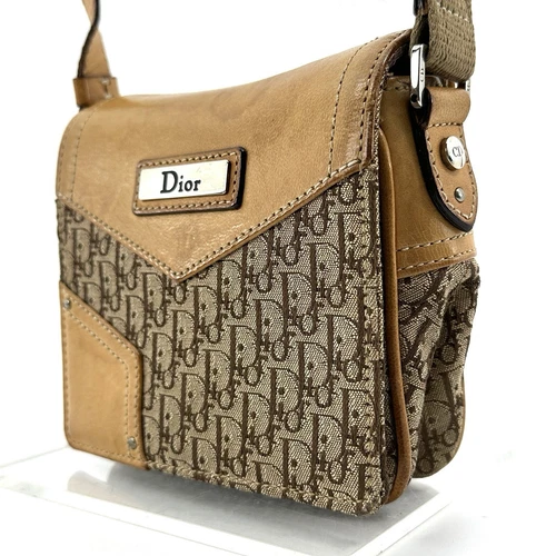 Mini sac bandoulière Christian Dior Trotter toile beige authentique du JAPON