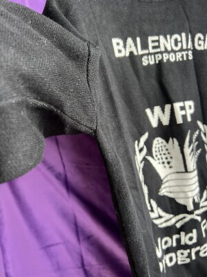 Balenciaga Black Wool Turtleneck World Food Programme Sz 34, With